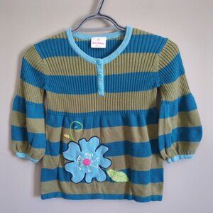Hanna‎ Andersson Knit Striped Sweater Babydoll Tunic Size 6-7(120cm)